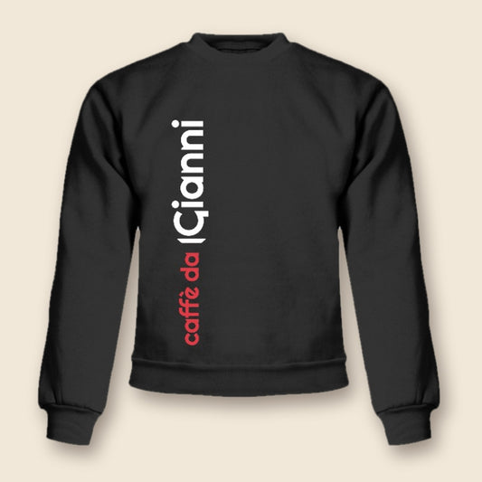 Schwarzer Caffè da Gianni Pullover mit rot-weißem Schriftzug